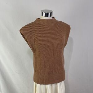 Babaton Tan Mock Neck Sweater